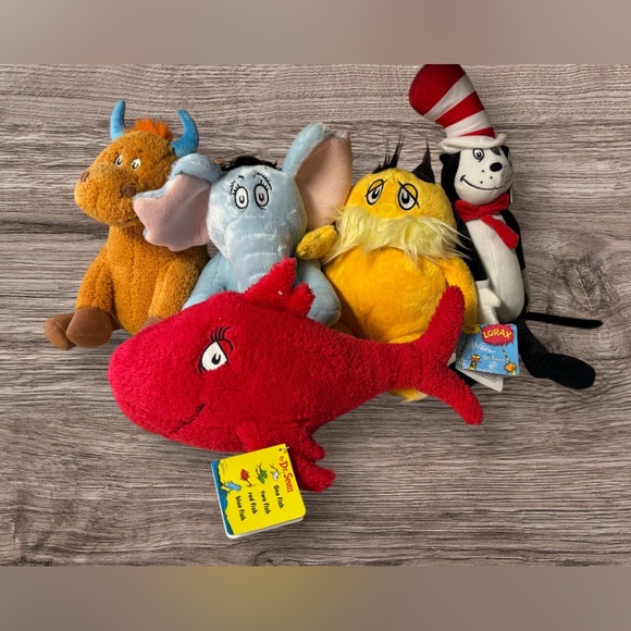 NWT Dr Seuss Cat In The Hat & Friends Plush Set Kohl's 12" Rare Stuffed Animal - Picture 1 of 6